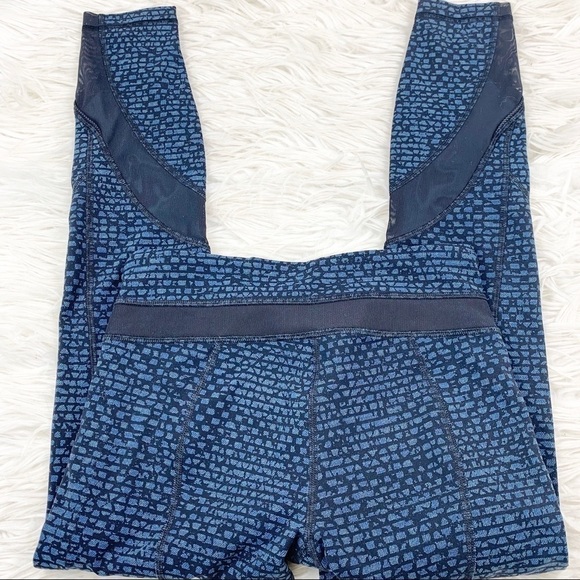 Lululemon Inspire ll Tights Shatter Weave Teal Training Gym Athletic - Picture 5 of 13